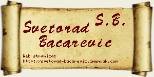 Svetorad Bačarević vizit kartica